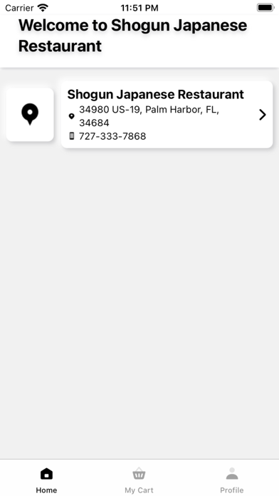 Shogun Japanese Restaurant Screenshot