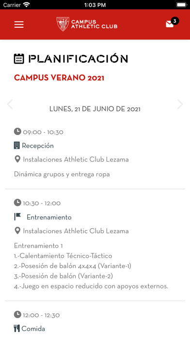 Campus Athletic Fundazioa Screenshot