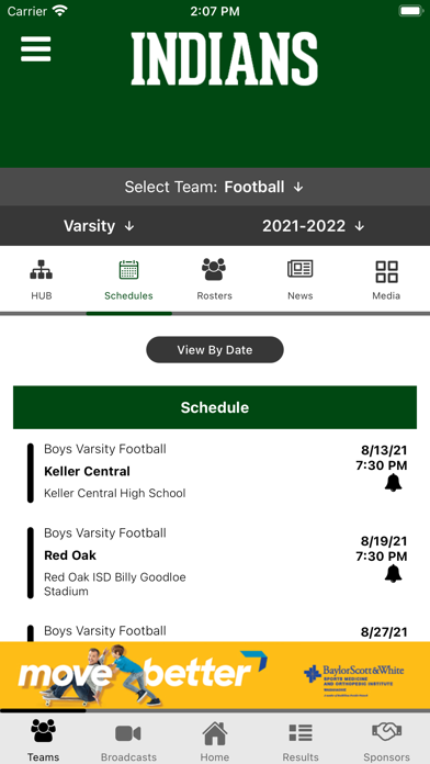 Waxahachie Indians Athletics Screenshot