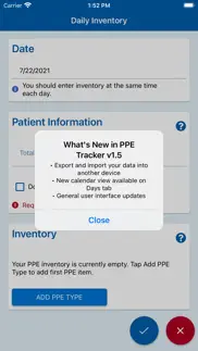 niosh ppe tracker iphone screenshot 2