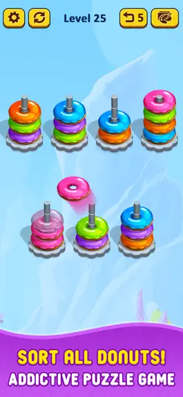 Game screenshot Color Stack it 3d - donut sort mod apk