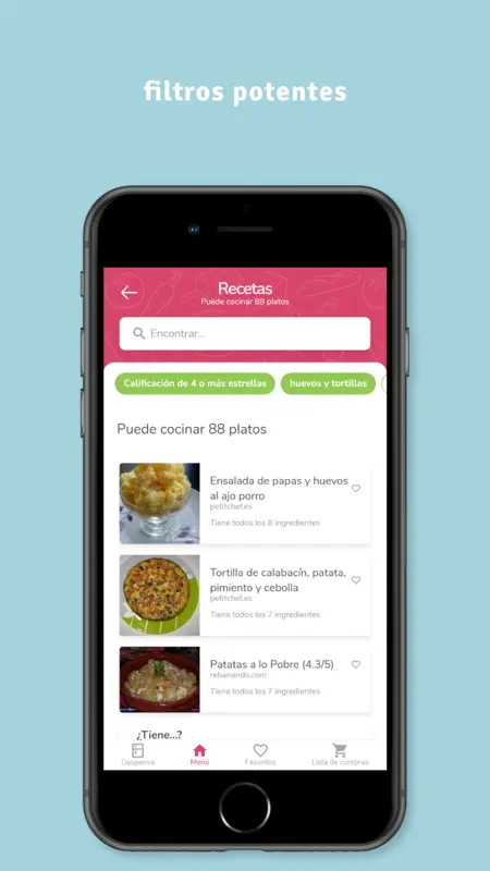 SuperCook recetas screenshot 3 of 5