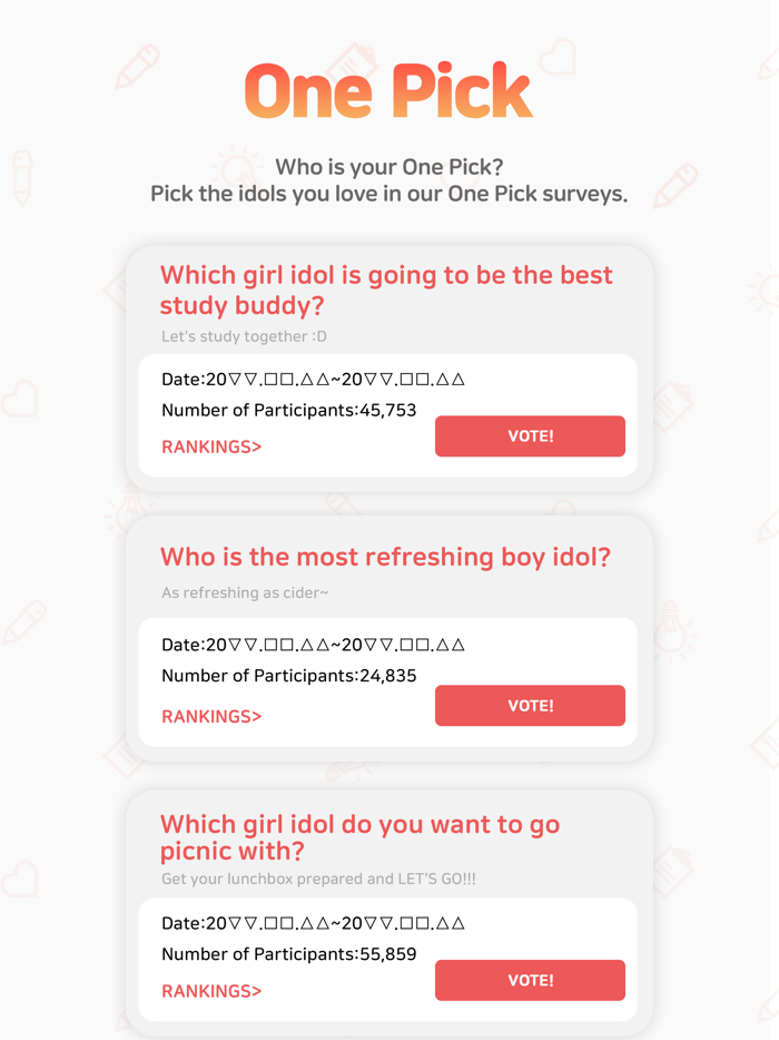 CHOEAEDOL  Kpop idol rankings