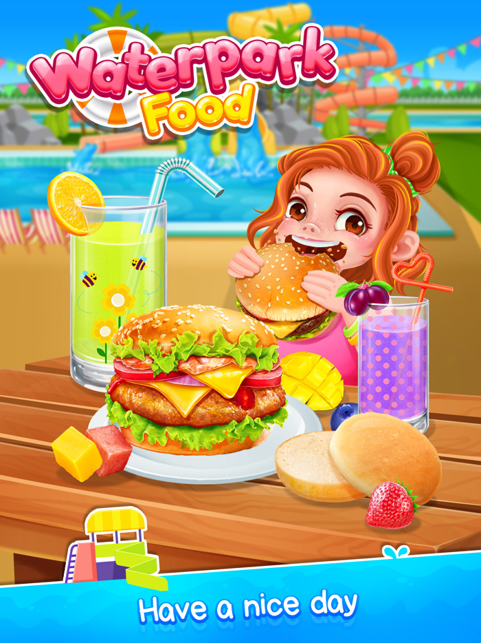 Hamburger and Icy Juice