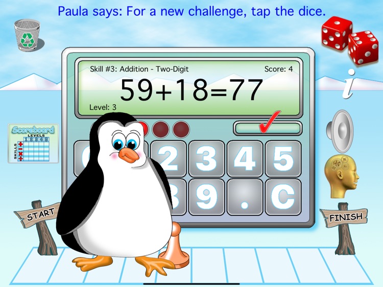 Pete the Penguin's Math Game
