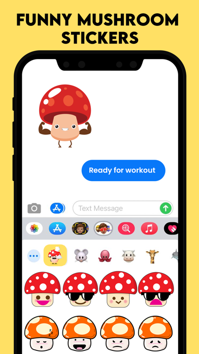 Funny Mushroom Stickers! Screenshot