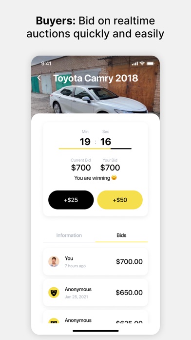 JC Auto Auction Screenshot