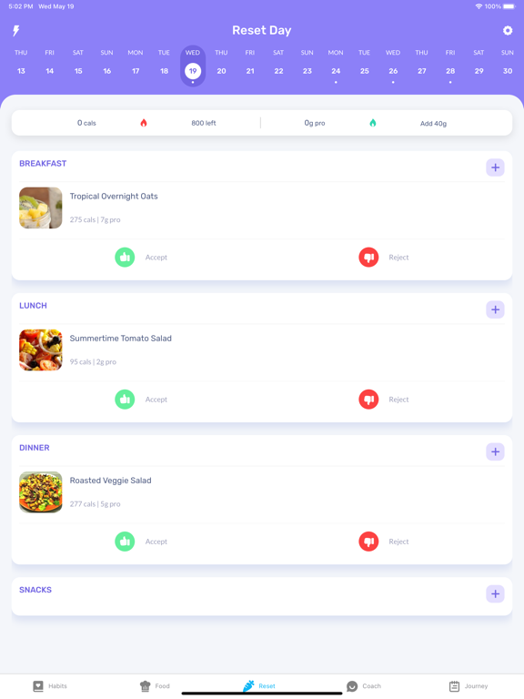 Reset: Lasting Weight Loss iPad screenshot 3 - Health & Fitness app