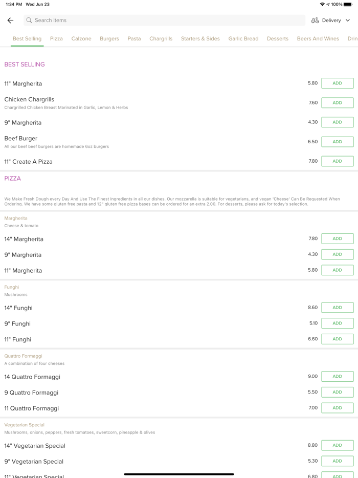 Origano Pizza And Grill