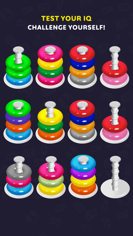 #4. Color Hoop Stack Puzzle (iOS) 由: Rohit Makadia
