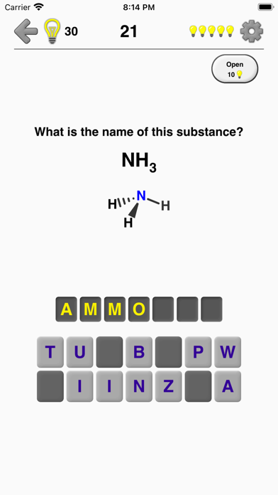 Chemical Substances: Chem-Quiz Screenshot