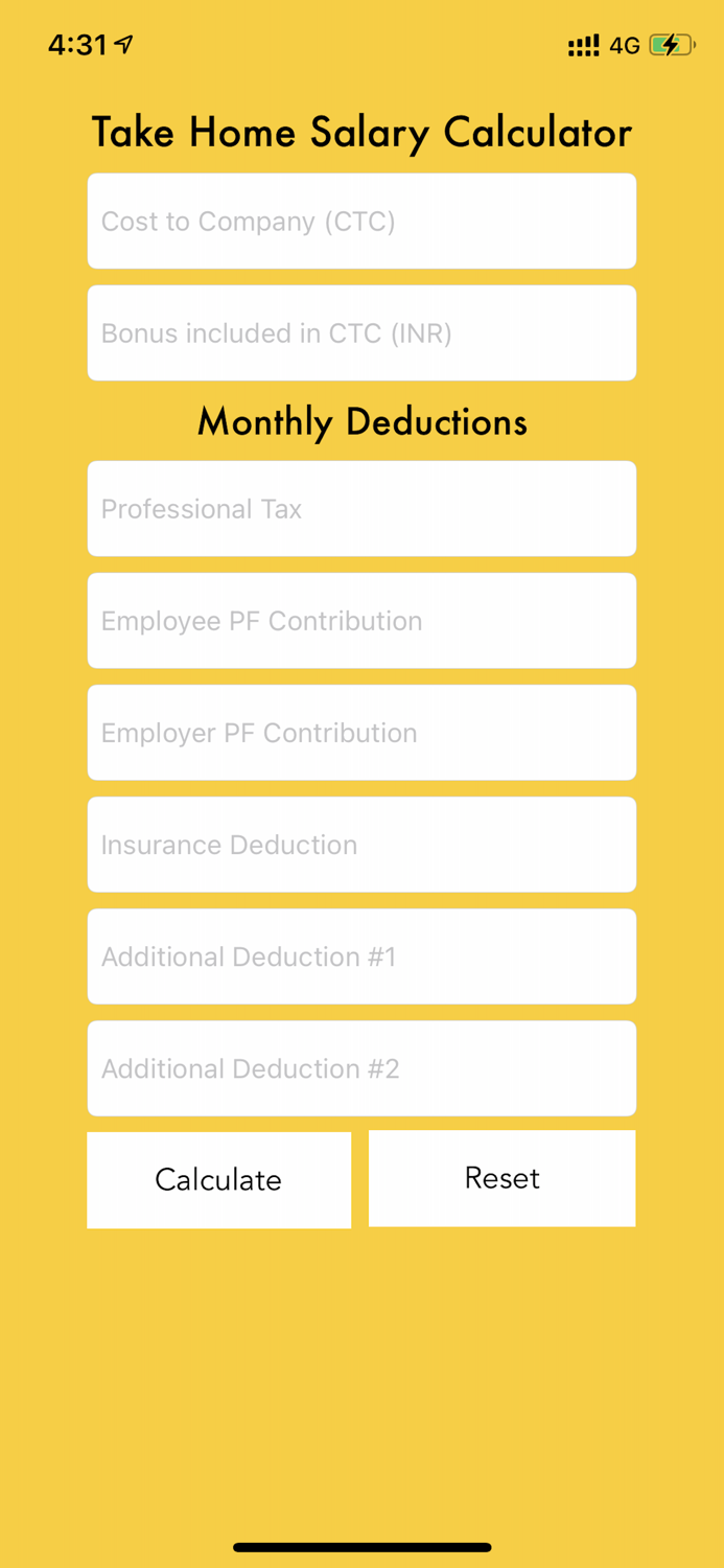 Take Home Salary Calculator