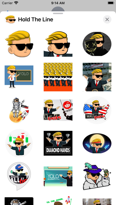 Hold the Line WSB Stickers Screenshot