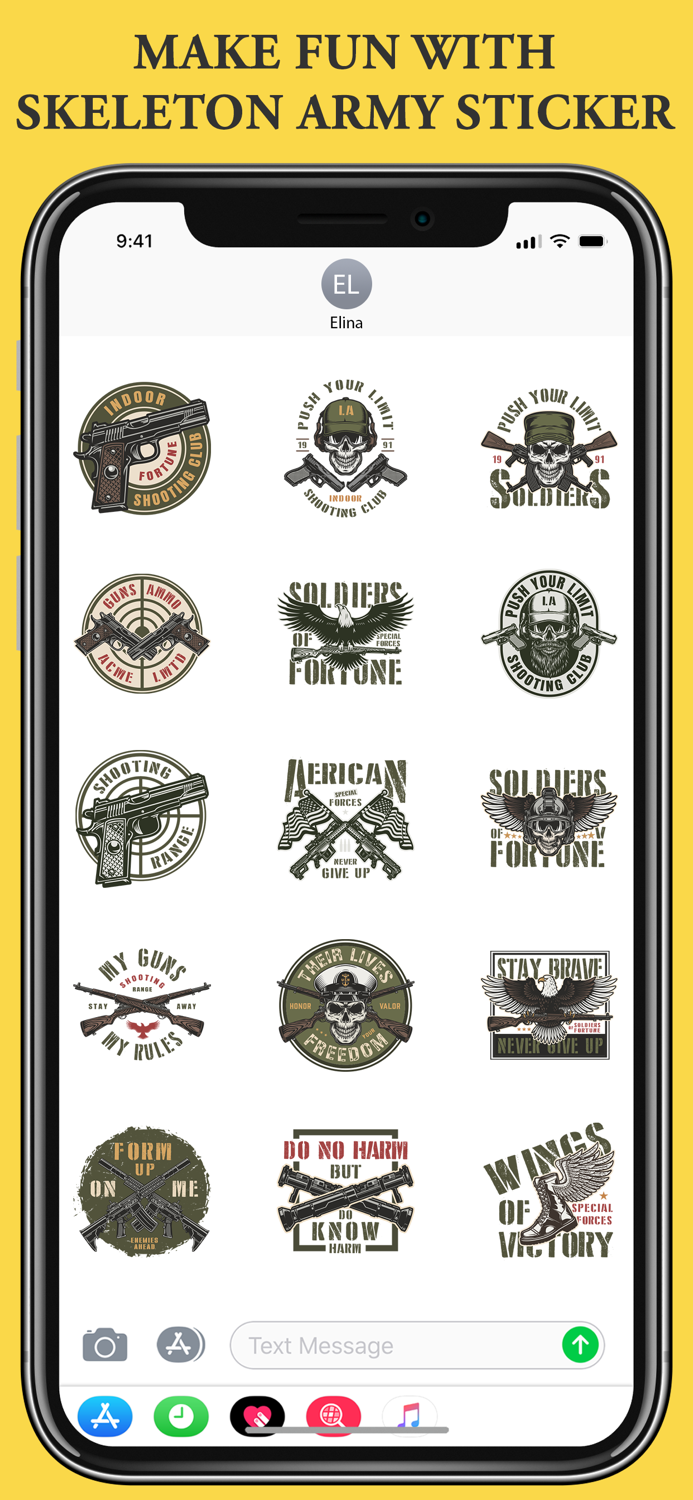 Skeleton Army Stickers