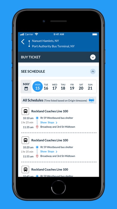 Coach USA Screenshot