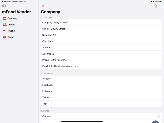 mFood™ - Food Truck Vendor App