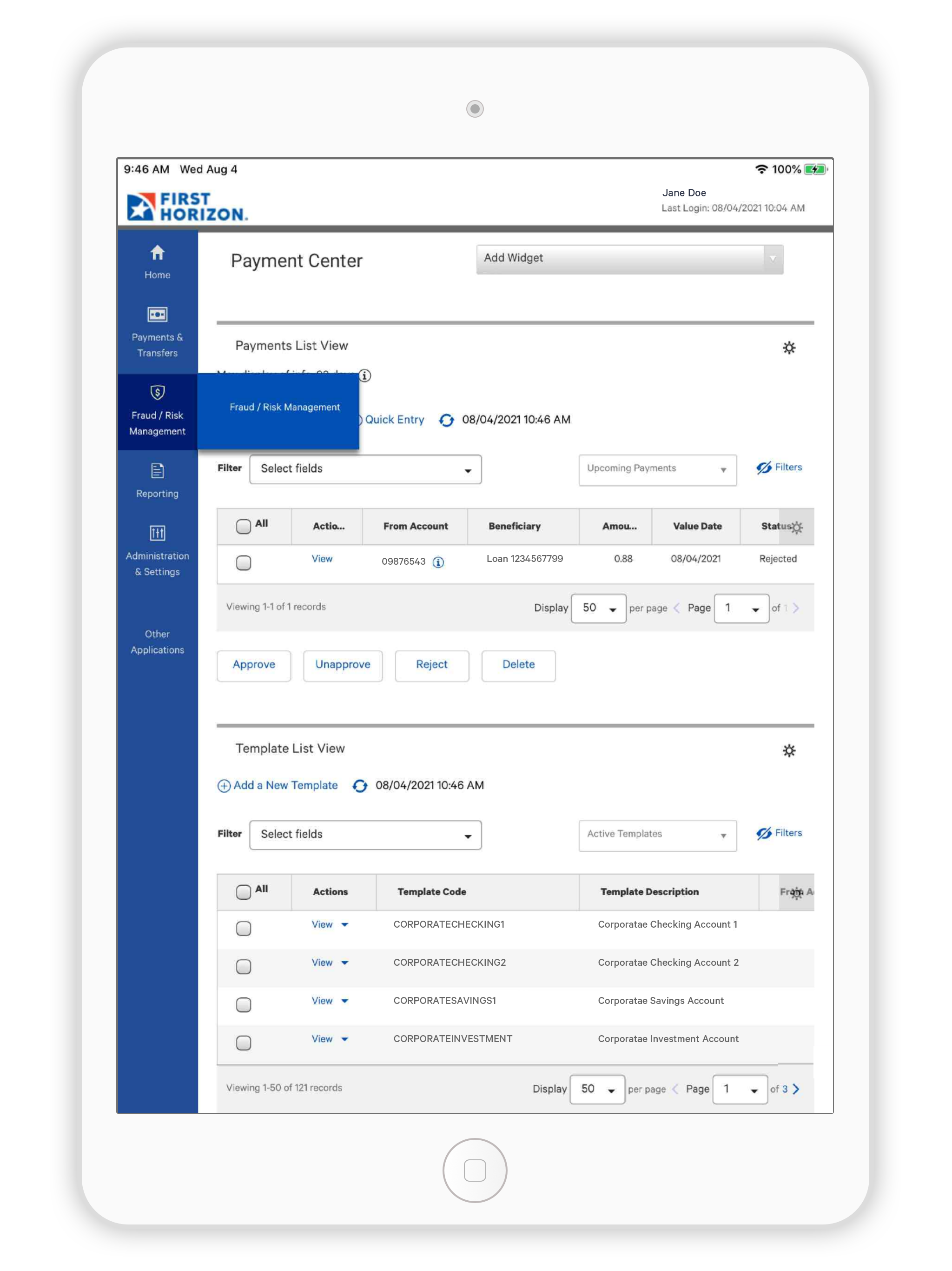 First Horizon Treasury Connect