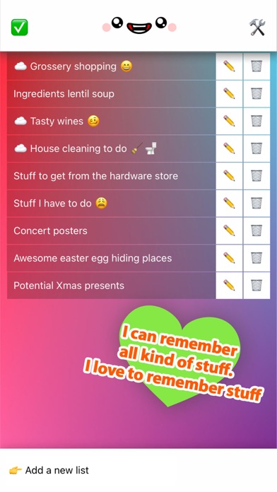 I'll remember! Screenshot