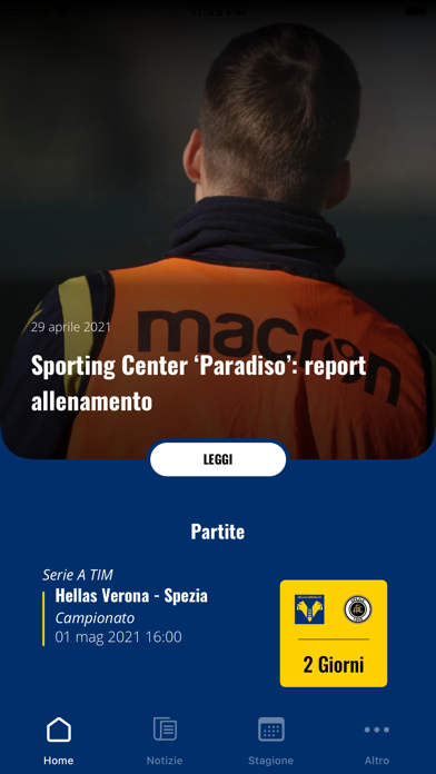 HELLAS VERONA FOOTBALL CLUB Screenshot