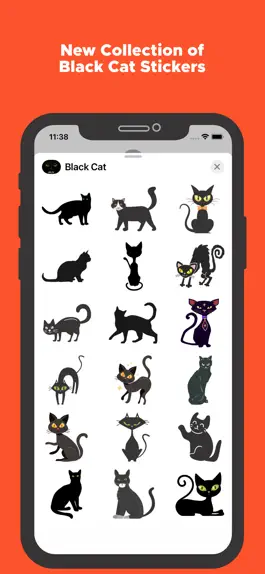 Game screenshot Cute Black Cat Stickers Pack apk