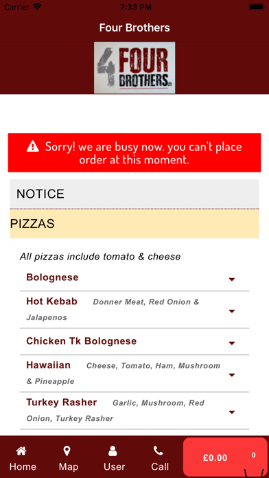 Four Brothers Takeaway Screenshot