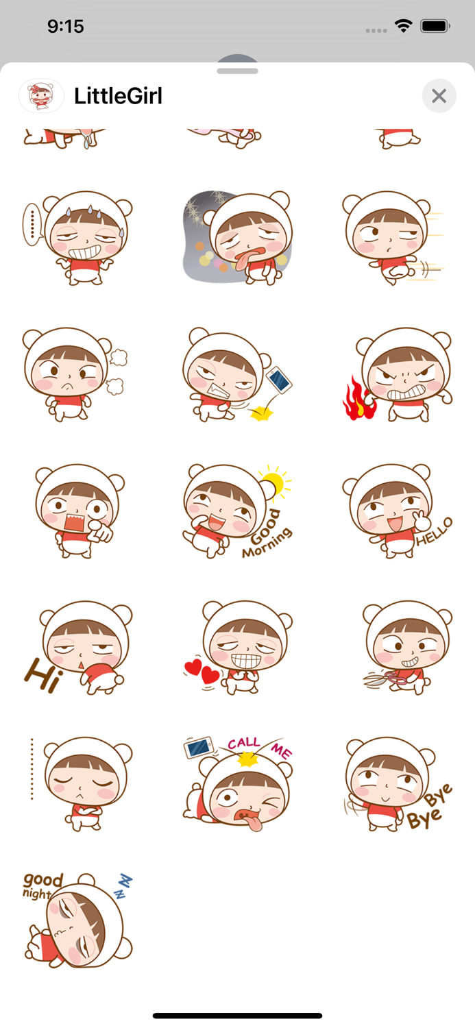 Little Cute Girl Sticker