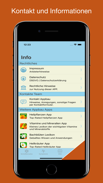 Schüßler Salze Lexikon Screenshot