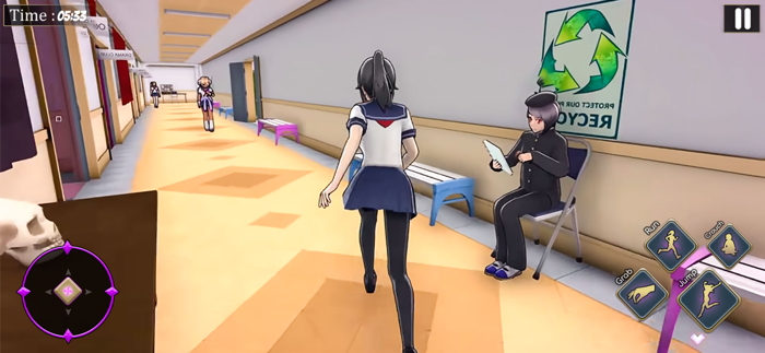 Anime Bad Girl School Life Sim