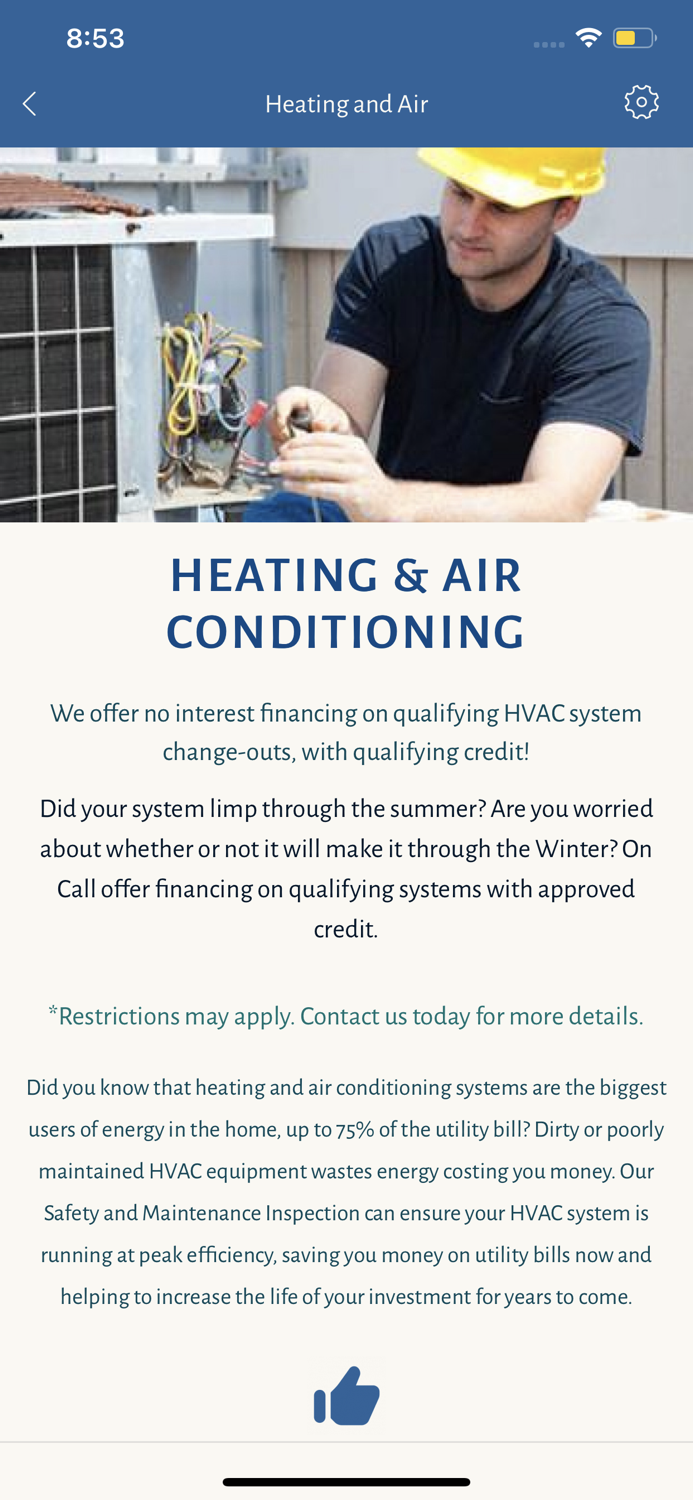 On Call Plumbing Heat and Air