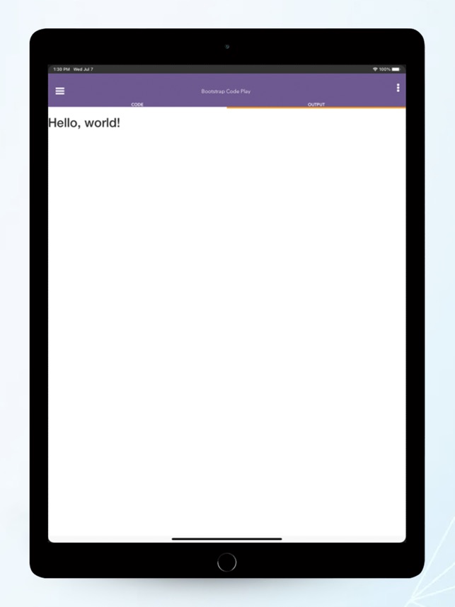 Bootstrap Code Play on the App Store