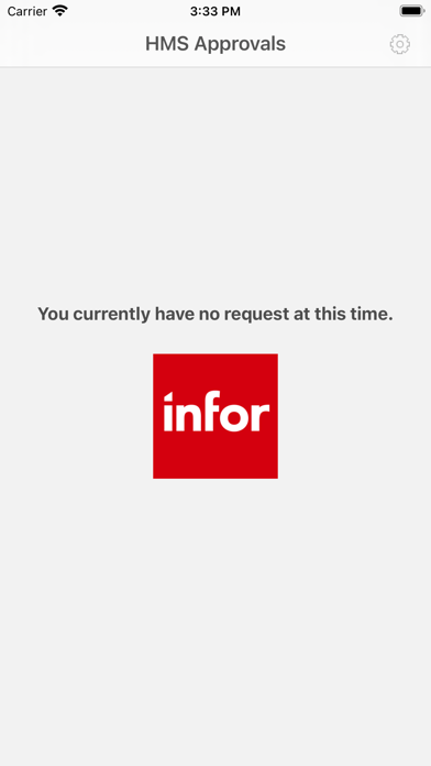 Infor HMS Approval Screenshot