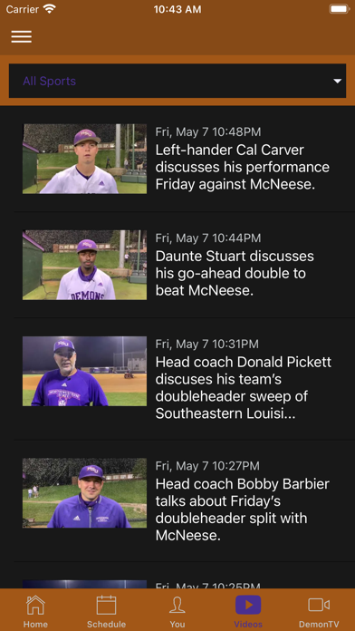 Northwestern State Athletics Screenshot