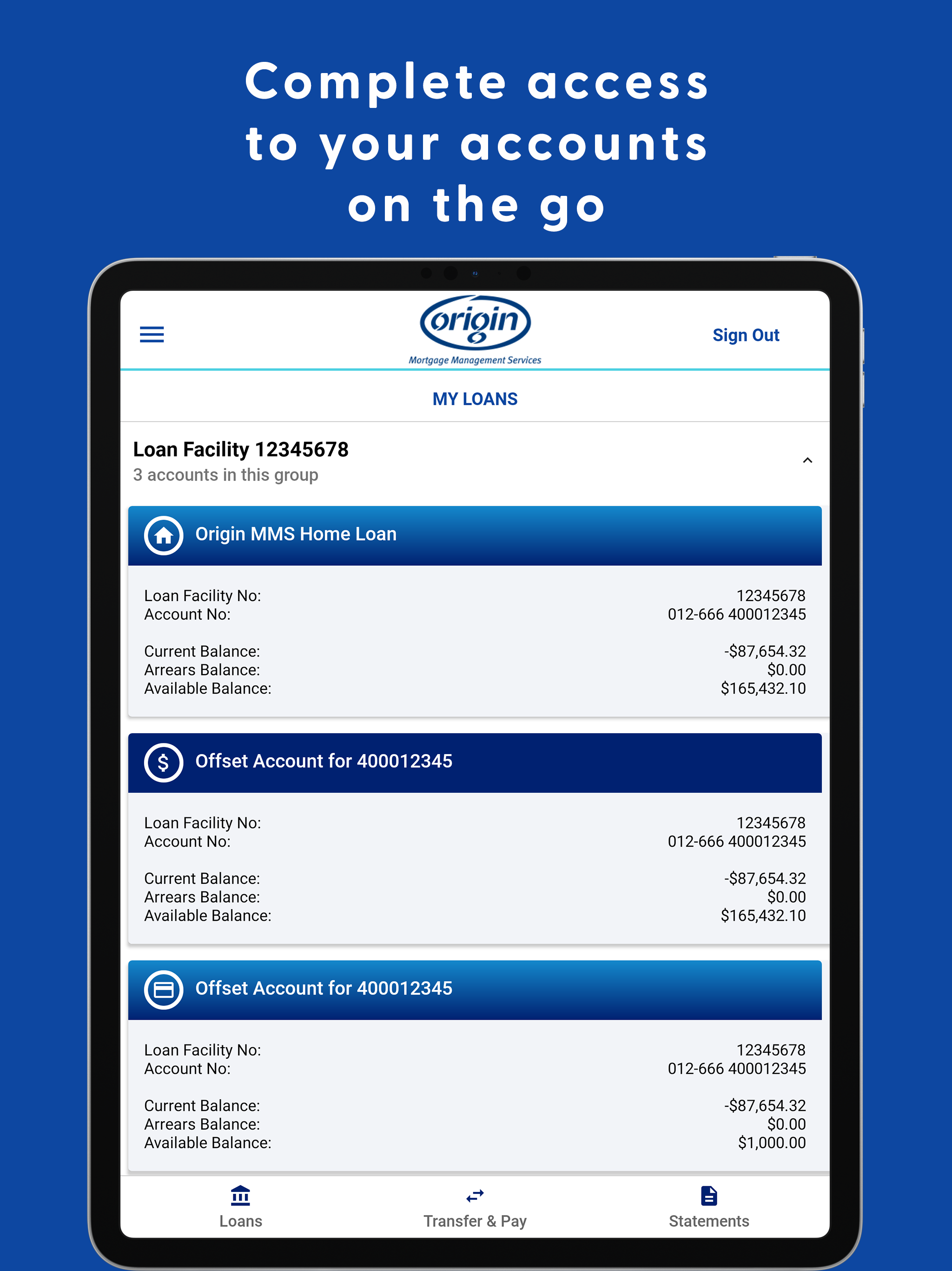 Origin Mortgages Mobile Access