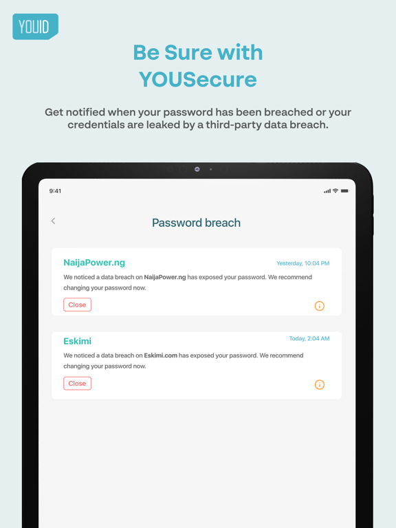 YouID iPad screenshot 2 - Productivity app