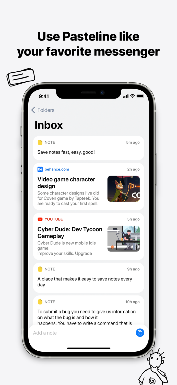 Pasteline – Add a Note Quickly