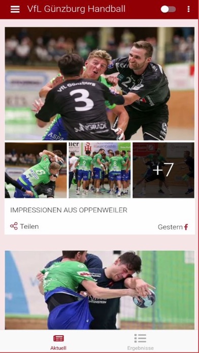 VfL Günzburg Handball Screenshot