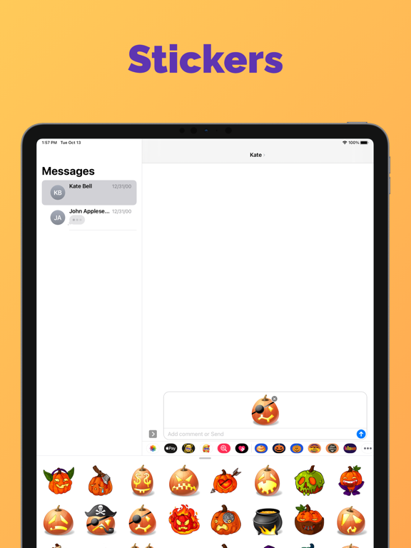 Screenshot #5 pour Halloween - Pumpkin emoji pack