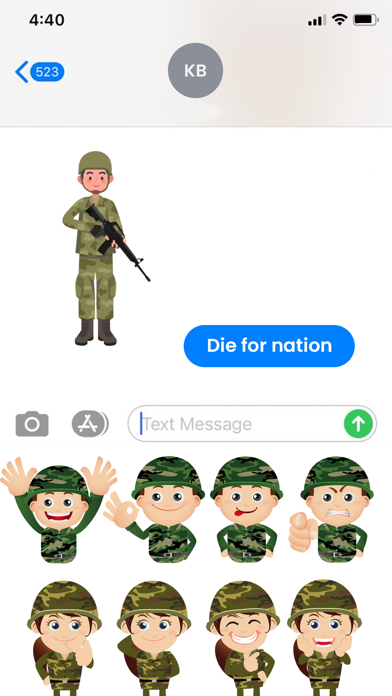 Brave Soldier Stickers Screenshot