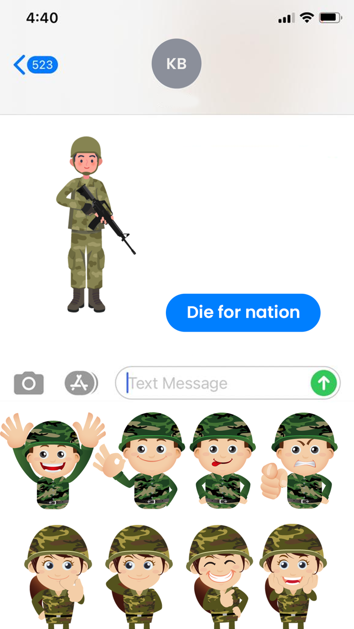 Brave Soldier Stickers