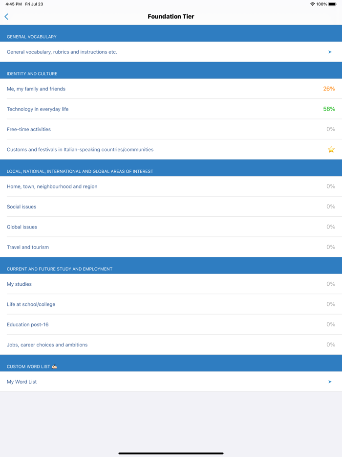 cRaMiT Italian GCSE Vocabulary