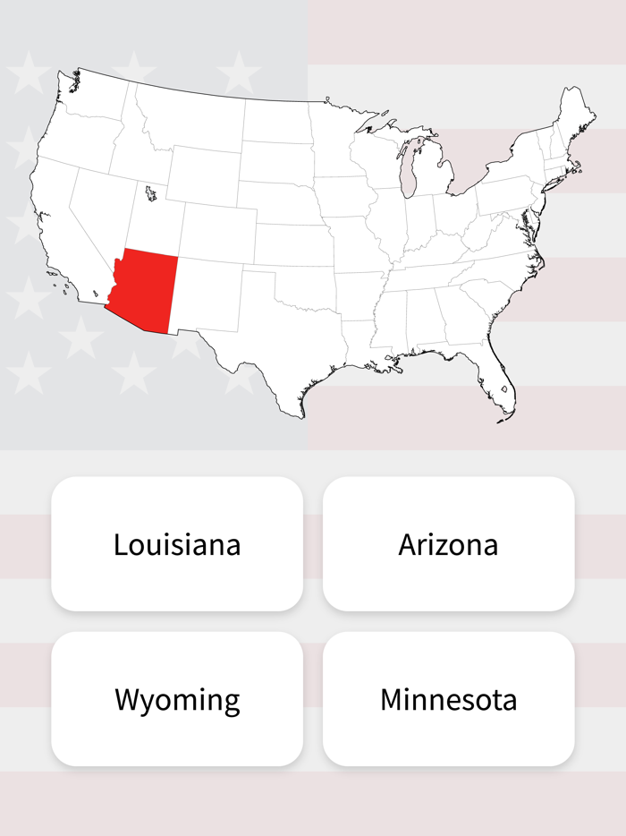 USA Quiz - Guess all 50 States