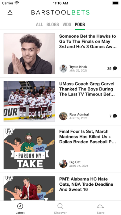 Barstool Bets Screenshot