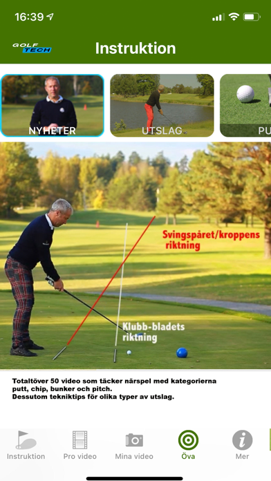 GolfTech - träning & video Screenshot