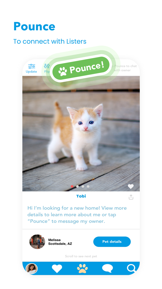 #4. Pounce: Adopt a pet (iOS) 由: GuacApps LLC.