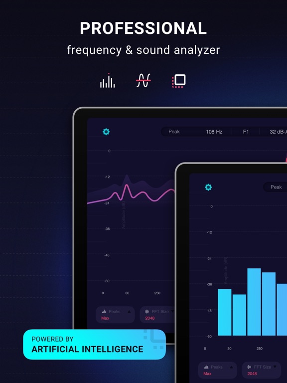 Spectrum Analyzer Sound Wave App voor iPhone, iPad en iPod touch