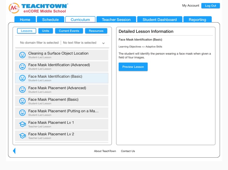 enCORE Middle School by TeachTown a division of Jigsaw Learning, Inc.