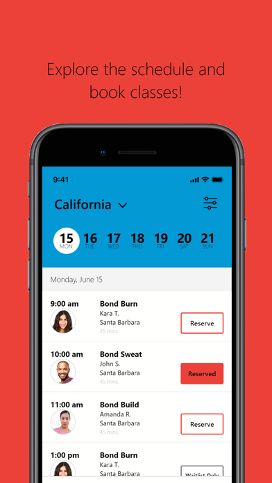 Bond Fitness Screenshot