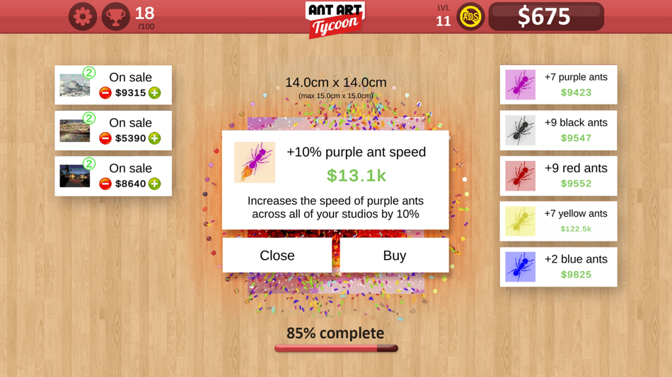 #6. Ant Art Tycoon (iOS) 由: Wix Games Ltd.