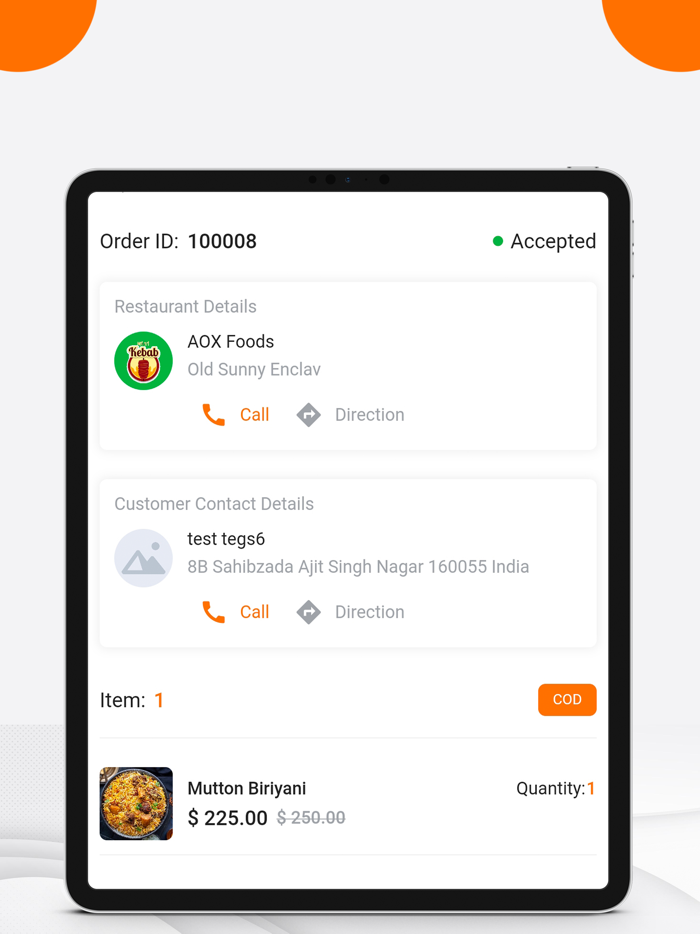 AOX Foods Delivery Man