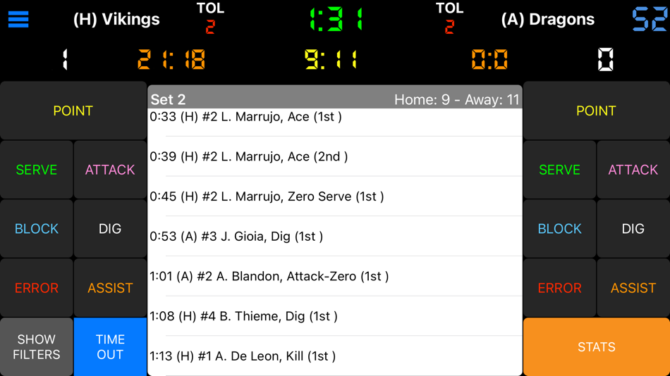 Volleyball Scorebook + Stats - 1.1.4 - (iOS)